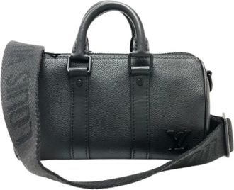 Louis Vuitton Vintage, unisex, Zwart, ONE Size, Leer, Pre-owned Mini Boston Schoudertas