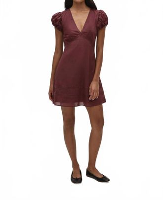 Faithfull The Brand Ulla Mini Dress In Bordeaux