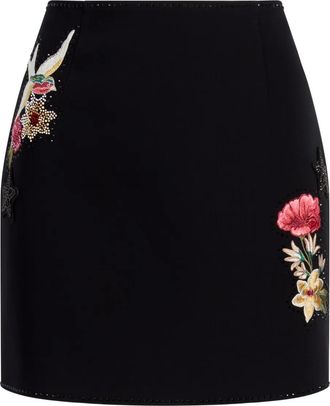 Cinq à Sept Minigonna Western Amour Doris con ricamo - Nero