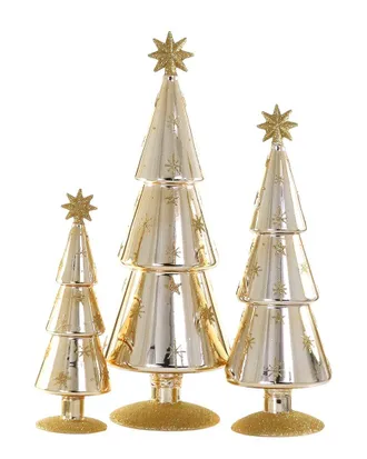 Cody Foster & Co. Set Of 3 Handmade Festive Alpine Trees