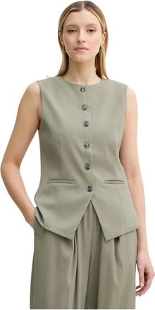 Sams&oslash;e & Sams&oslash;e Saruma Vest - Jackets - Mujer - Verde - M