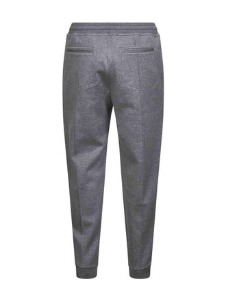 Brunello Cucinelli Mens Jogger Trousers Double Fleece Grey Cotton