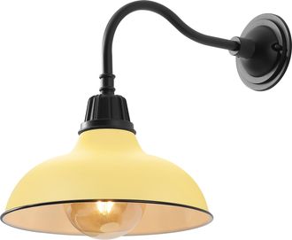 Jonathan Y Designs Aurora 1-Light Farmhouse Industrial Indoor/Outdoor Iron LED Gooseneck Arm Outdoor Sconce