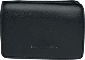Saint Laurent Pre-owned Wallets, female, Black, Size: ONE SIZE Pre-owned Leather Wallet