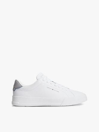 Tommy Hilfiger Logo Court Trainers With Leather