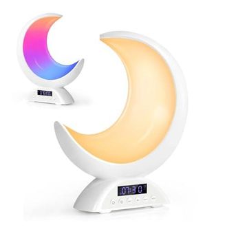 OEM Despertador Con Luz, Luz De Luna, L&aacute;mpara De Despertador Con Altavoces Bluetooth, L&aacute;mpara De Noche T&aacute;ctil Con Despertador Infantil, Luz De Noche Infan