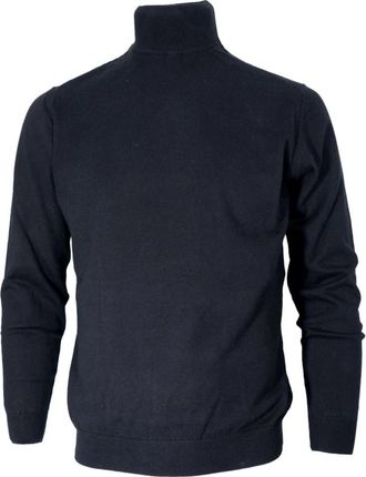 Cashmere Company Lupetto Slim Fit Sweater - Heren - Coltruien - Zwart - L - Katoen - Truien & Vesten