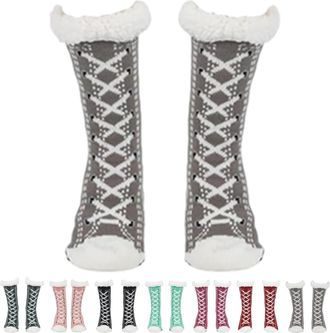 Generic Slipper Socks Ultra-Thick Cute Slipper Home Socks Non-Slip Indoor Winter Warm Home Socks for Women Men, Cozy Soft Thermal House Socks with Grippers