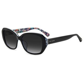Kate Spade New York Sunglasses, female, Black, 57 MM, Black/Dark Grey Shaded Sunglasses Ellison/F/S
