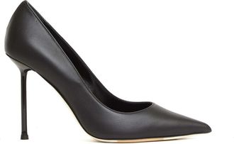 Ninalilou Pump Pelle Tacco 100 mm - Dames - Pumps - Zwart - 38 1/2 EU - Leer - Schoenen