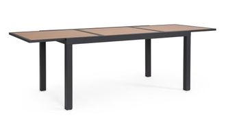 BIZZOTTO Mesa de aluminio 160-240X90 Antracita