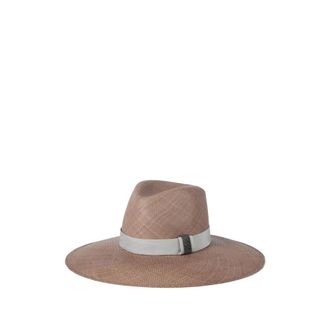 Brunello Cucinelli Leather-band Straw Fedora