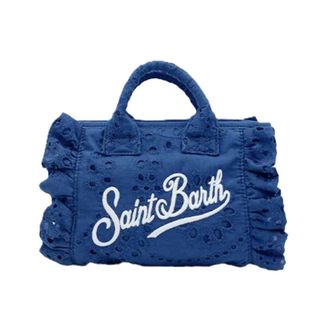 MC2 Saint Barth Tote Bags, female, Blue, Size: ONE SIZE Vanity Mini Volant Small Bag With Shoulder Strap