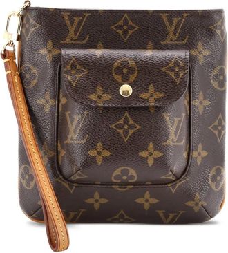 Louis Vuitton Partition Wristlet Monogram Canvas clutch bag - Bruin