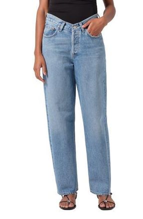 A Gold E V-Waist Baggy Straight Leg Jeans in Fairway at Nordstrom Rack, Size 32