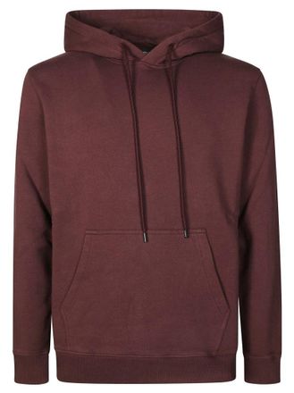 Dondup Deep Burgundy Hoodie With Adjustable Drawstring