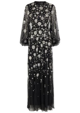 Huishan Zhang Huishan Zhang Micheline Crystal-embellished Tulle Gown - Black - 16 (UK16 / XL)