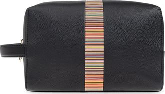 Paul Smith Leren toilettas - Heren - Toilettassen - Zwart - ONE Size - Leer - Tassen