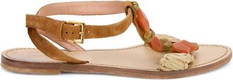 Alberta Ferretti Schoenen, Dames, Bruin, 40 EU, Leer, Sandaal met platte zool