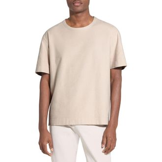Theory Boxy Terry Cloth T-Shirt in Warm Silver Cloud at Nordstrom, Size Xx-Large