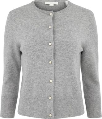 Vince Truien & Vesten, Dames, Grijs, XL, Middengrijze Cardigan