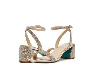 Blue by Betsey Johnson Jean Womens Sandals Light Gold : 7.5 M, Rubber/Synthetic