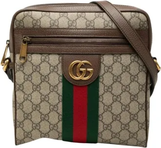 Gucci Vintage, unisex, Beige, ONE Size, Pre-owned Ophidia Crossbody Bag