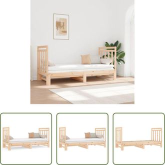 vidaXL Letto estraibile - Dormeuse Estraibile 2x(90x190) cm Legno Massello di Pino