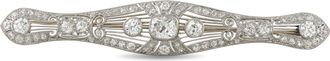 Luxury Bazaar Platinum and 18K White Gold 2.60ct Diamond Art Deco Brooch MF01-071726