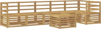 vidaXL Conjunto De Sof&aacute;s De Exterior 7 Uds. Blanco Vidaxl