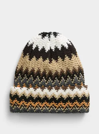 Missoni Mens Colourful zigzag Tuque Hat