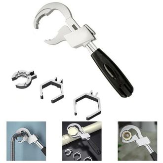 OEM Llave De Ba&ntilde;o Multifuncional Y Ajustable, Apertura Grande De 80 Mm, Grifo De Lavabo, Tubo De Desag&uuml;e Estrecho, Herramienta De Reparaci&oacute;n De Fontaner&iacute;a