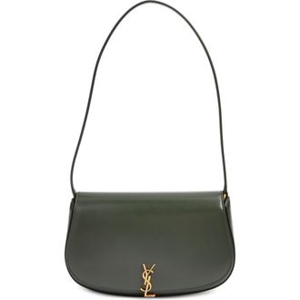 Saint Laurent Mini Voltaire Leather Shoulder Bag in Vert Fonce at Nordstrom