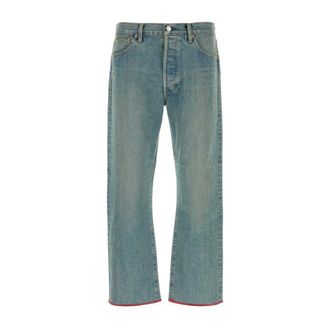 Junya Watanabe Straight Jeans, male, Blue, Size: M Denim Jeans