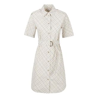 Burberry Dames, Jurken, Beige, Maat: 2XS Katoen