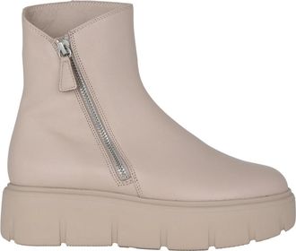 H&ouml;gl Warmgevoerde damesschoen - Beige - Dames - Enkellaarsjes - Beige - 41 1/2 EU - Leer - Schoenen