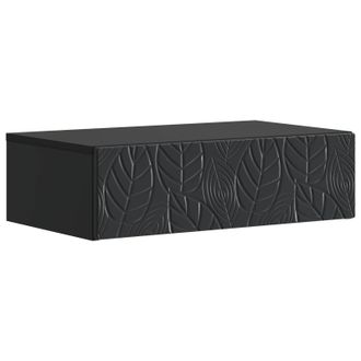 vidaXL Mesa Lateral Montada En La Pared Negro 87,5 X 34,5 X 17 Cm Vidaxl