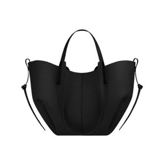 Generic Womens Large Capacity Leather Hand-held Wing Bag, Pleated Underarm Tote, Casual And Shoulder(Black)