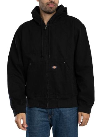Dickies Ongevoerde Canvas Jas Met Capuchon, Zwart