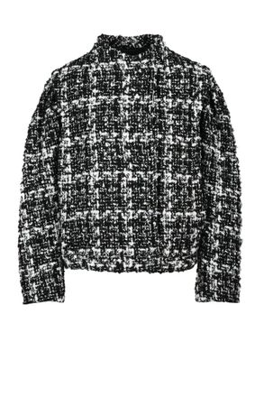 Iro Boucl&eacute; Coat - White/Black