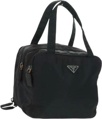 Prada Pre-owned Handbags, female, Black, Size: ONE SIZE Pre-owned Vintage Nylon Handbag