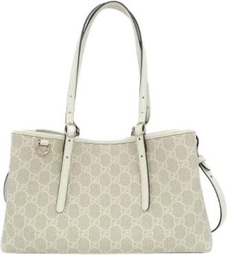 Gucci Borsa a spalla Pre-owned GG Emblem GG Monogram in tela rivestita - - Pre-owned - Donna - Beige - ONE SIZE