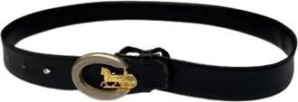 Celine Pre-owned Belts, female, Black, Size: ONE SIZE Pre-owned Carriage Belt