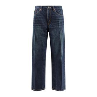 Re/Done Denim Jeans Relaxte Pasvorm Knoopsluiting - Dames - Regular Fit Jeans - Blauw - W27 - Denim - Jeans