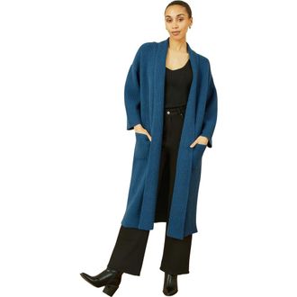 Yumi Knitted Maxi Cardigan in Teal at Nordstrom, Size X-Small