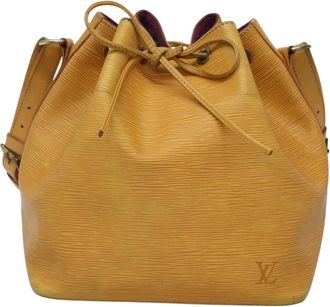 Louis Vuitton Petit Noé Yellow Leather Shoulder Bag (Pre-Owned)
