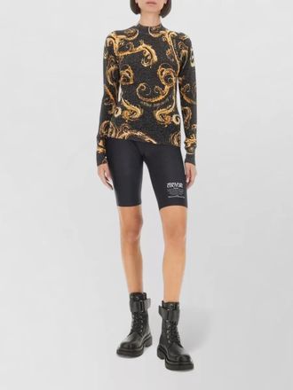 Versace Jeans Couture lurex knit high neck long sleeve top