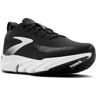 Brooks Glycerin Flex Running Sneaker in Black/White at Nordstrom, Size 10.5