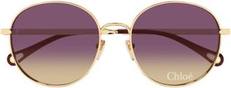 Chlo&eacute; CH0325s Ronde Zonnebril - unisex - Zonnebrillen - Geel - ONE Size - Accessoires