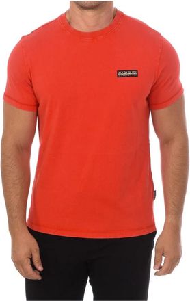 Napapijri T-Shirts - Heren - T-shirts - Rood - 2XL - Katoen - Tops